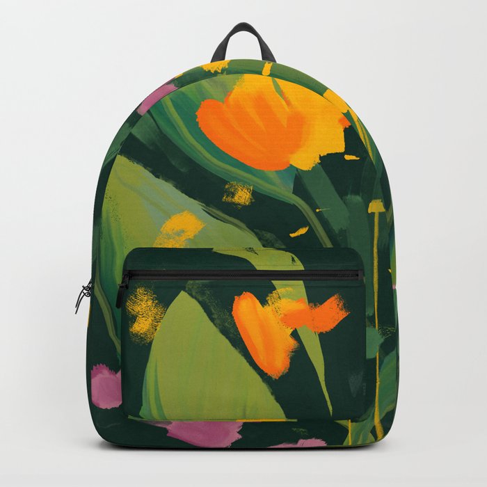 Abstract Floral Evening Backpack