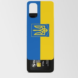 Ukrainian flag of Ukraine with Coat of Arms insert Android Card Case