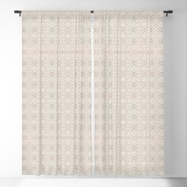 White Farmhouse Rustic Vintage Geometric Moroccan Fabric Style Blackout Curtain