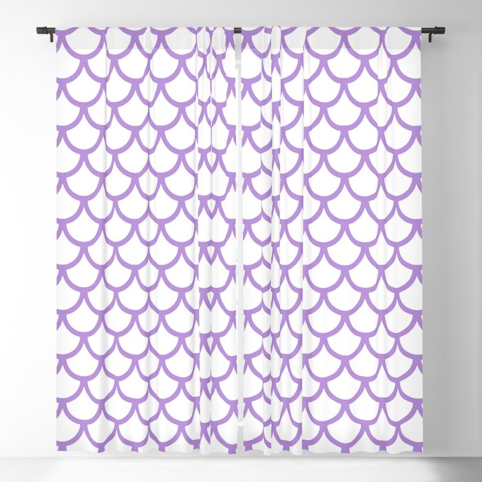Scales (Lavender & White Pattern) Blackout Curtain
