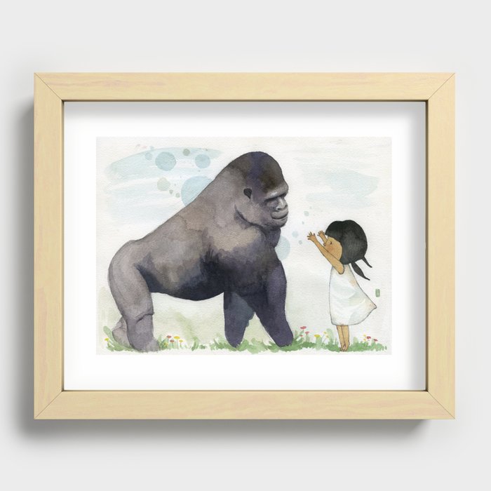 Hug me , Mr. Gorilla Recessed Framed Print