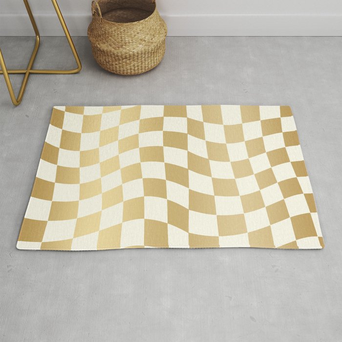 Golden WarpCheck  Rug