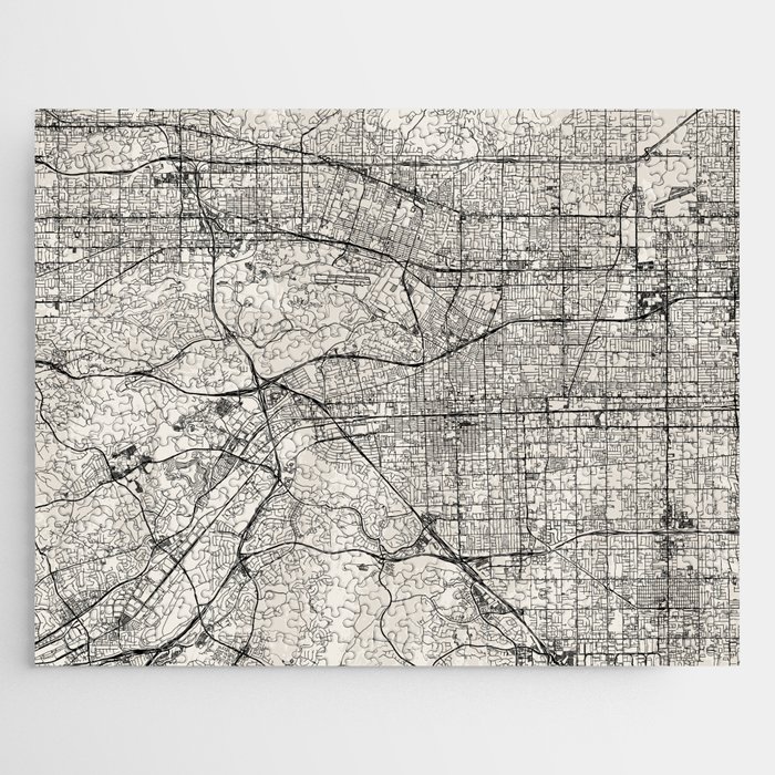 USA, Pomona City Map Jigsaw Puzzle