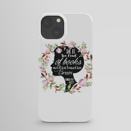 Too Fond Of Books iPhone Case