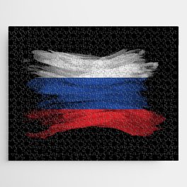 Russia flag brush stroke, national flag Jigsaw Puzzle