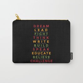 Black History Month - Black Lives Matter Carry-All Pouch | Politics, Blackpower, Femenism, Socialjustice, Feminist, Political, Lives, Graphicdesign, Martinluther, Equality 