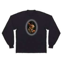 Sophisticated Pet -- Squirrel in Top Hat with glass of wine Long Sleeve T-shirt