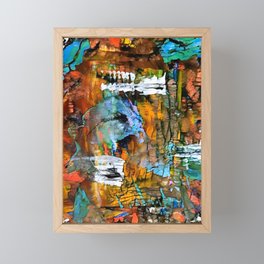 Colorful Southwest Layers of Decay Framed Mini Art Print