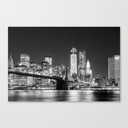 Black and White New York Skyline Canvas Print