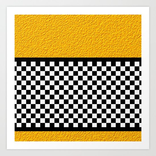 Checkered/Textured Gold Art Print