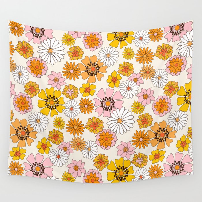 Floral print tapestry shop