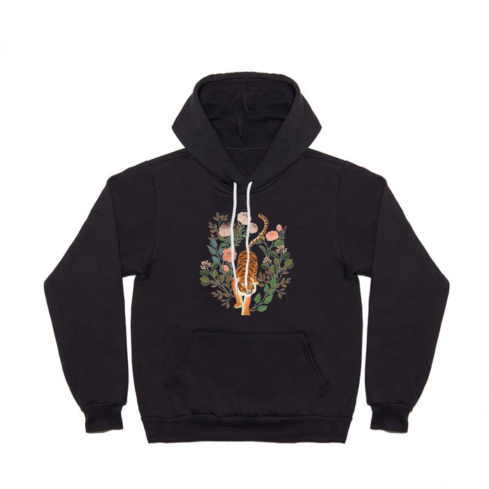 Tiger Floral Garden Hoody