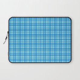 Elegant Blue Checkered Pattern Laptop Sleeve