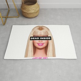 JJDM Barbie DEAD INDSIDE Rug | Gothgirl, Deadinside, Graphicdesign, Punk, Barbie, Punkboy, Digital, Gothboy, Darkhumor, Jjdm 