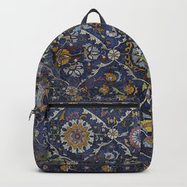 Persian Blue Abstract Floral Backpack