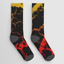 Cracked Space Lava - Red/Lime Socks
