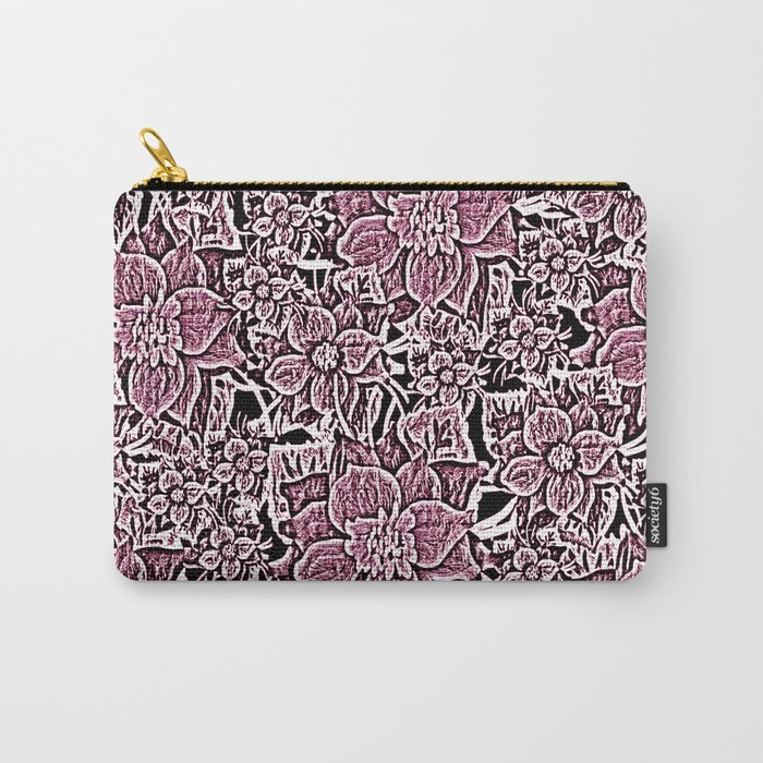 Wildflowers (Blushing Magenta) Carry-All Pouch