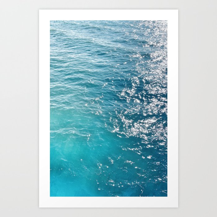 Azure Water Art Print