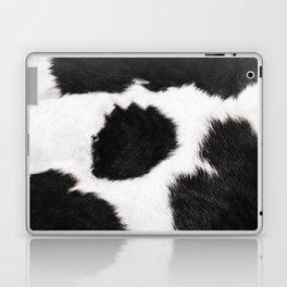 Black And White Farmhouse Cowhide Spots Laptop Skin