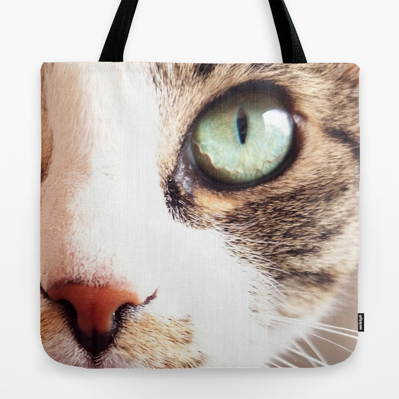 Poker Cat Face Tote Bag By Argus Society6