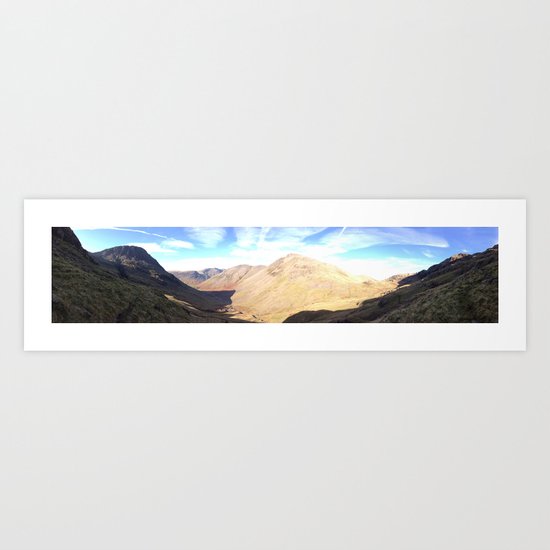 scafell Pike, Lake District. Panoramic Art Print