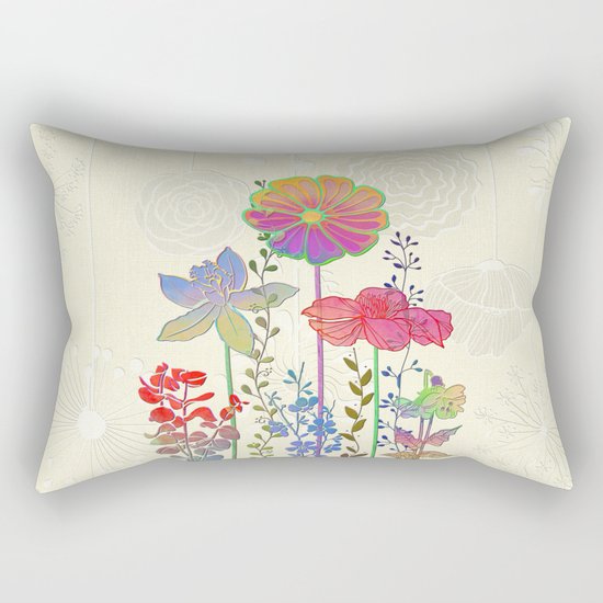 Flower Tales 4 Rectangular Pillow