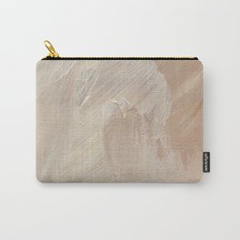 Warm Earthy Neutral Abstract Acrylic Painting 48 Carry-All Pouch | Brushstroke, Elegant, Abstract, Texture, Ivory, Modern, Acrylic, Pearlwhite, Nordic, Ombre 