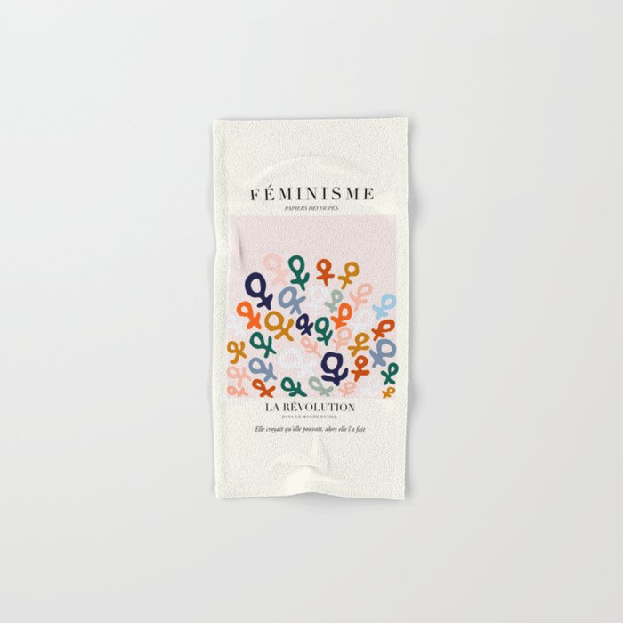 L'ART DU FÉMINISME — Feminist Art — Matisse Exhibition Poster Hand & Bath Towel