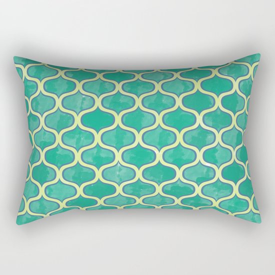 Watercolor Lovely Pattern VVV Rectangular Pillow