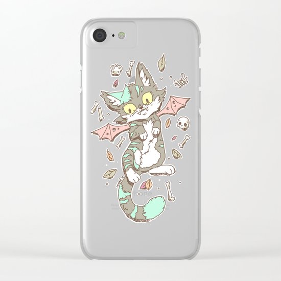 Monster Cat Clear iPhone Case