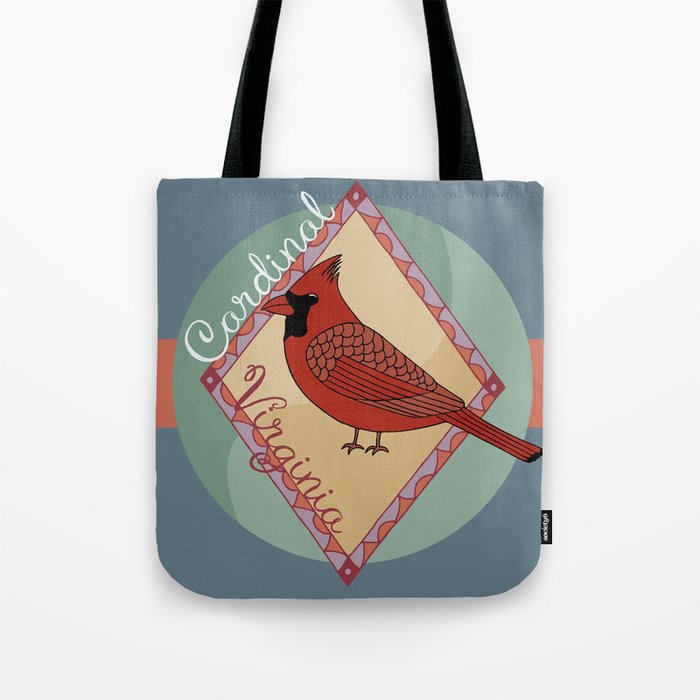 Virginia State Bird: Cardinal Tote Bag