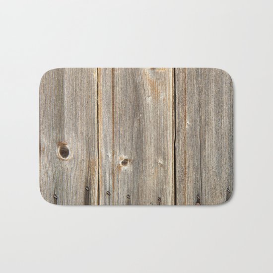 Old Rustic Wood Texture Bath Mat