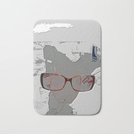 series drink - Sketch drink Bath Mat | Sunglasses, Collage, Photo Edited, Photo Collage, Rereading, Photo Maninulated, Photo, Photomontage, Face, Concept 
