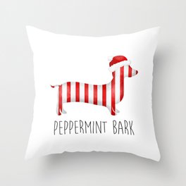 Peppermint Bark Throw Pillow
