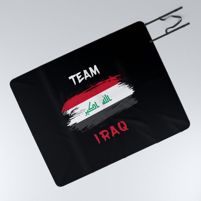 Team Iraq flag design Picnic Blanket