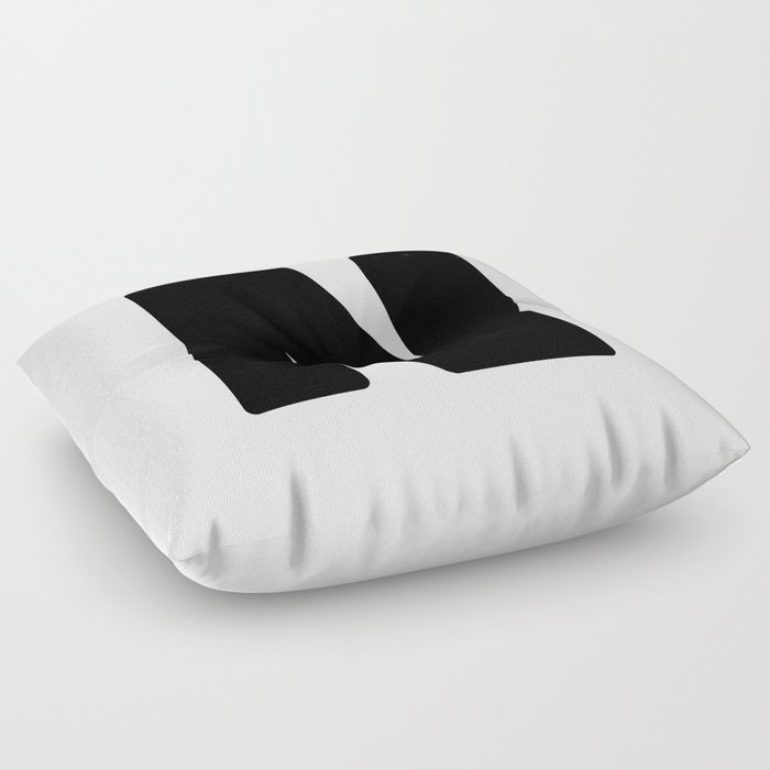 N (Black & White Letter) Floor Pillow