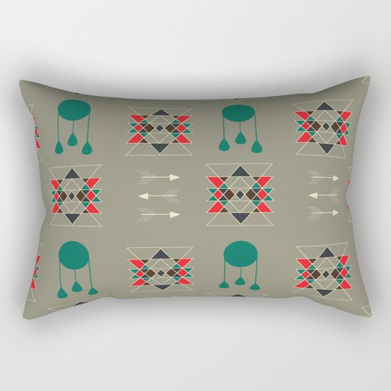 dream-catcher gray Rectangular Pillow