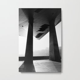 Industrial style | Giant concrete pillars holding steel structure | Confluence district, Lyon Metal Print | France, Black And White, Industrialstyle, Europe, Pillars, French, Architecture, Columns, Lyon, Photo 