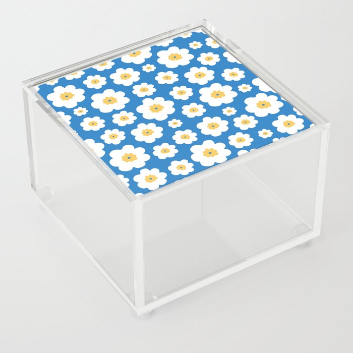 White flowers pattern Acrylic Box