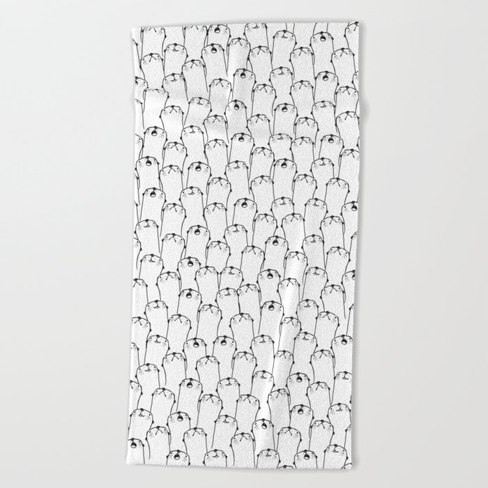 Otter pattern Beach Towel
