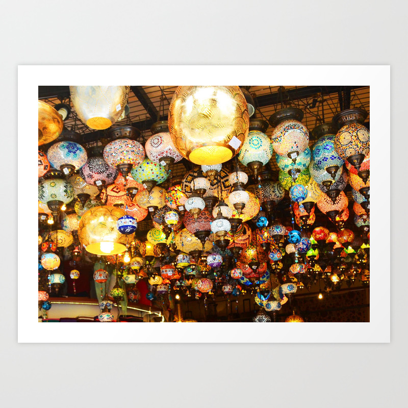 Turkish Lamps Istanbul Turkey Art Print By Artwormstudio Society6