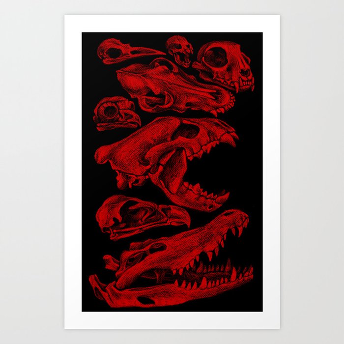 Carnivores in Red Art Print