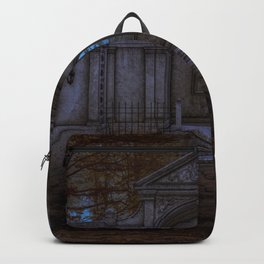 Gothic building in a dark forest Backpack