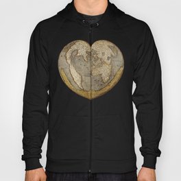 Heart-shaped projection map Hoody