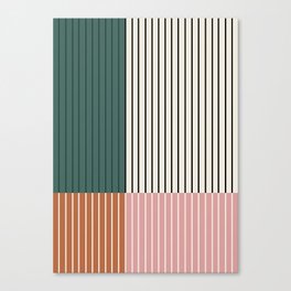 Color Block Line Abstract V Canvas Print