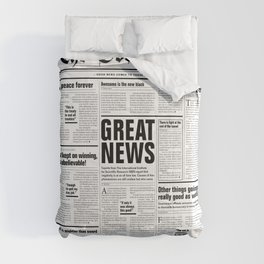 The Good Times Vol. 1, No. 1 / Newspaper with only good news Comforter