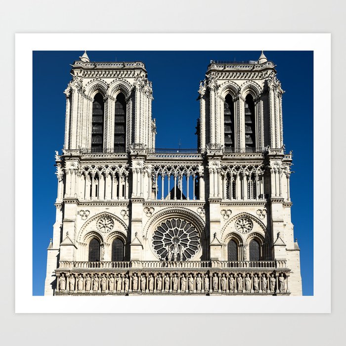 Cathédrale Notre-Dame de Paris - Detail II (Facade) Art Print