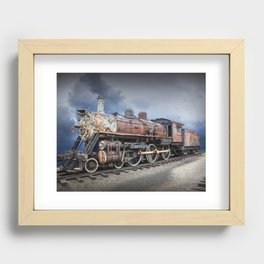 Steam Locomotive Train Engine No. 1395 at Coopersville Michigan Recessed Framed Print