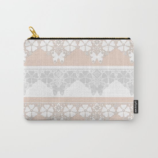 Peach-colored lace . Carry-All Pouch