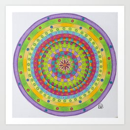 Cog Mandala Art Print